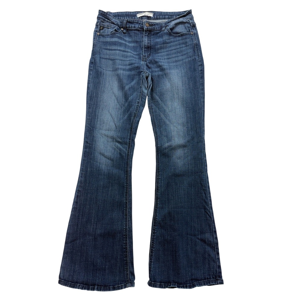 Kancan Flare Jeans Womens 15/31 Blue Dark Wash Stretch Denim Boho Tall juniors